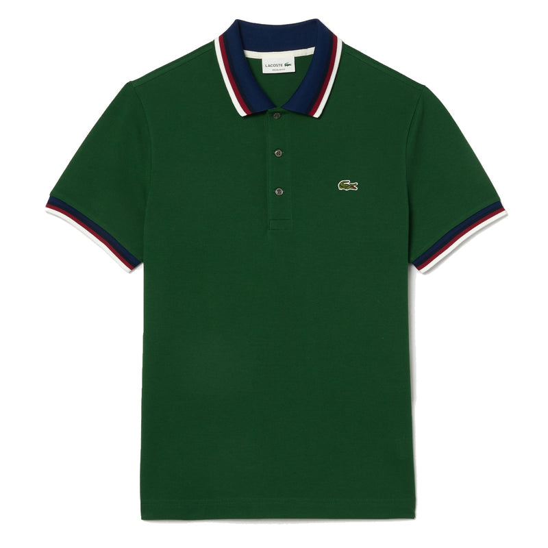 Regular Fit Cotton Pique Contrast Collar Polo Shirt