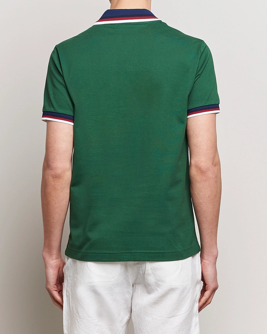 Regular Fit Cotton Pique Contrast Collar Polo Shirt