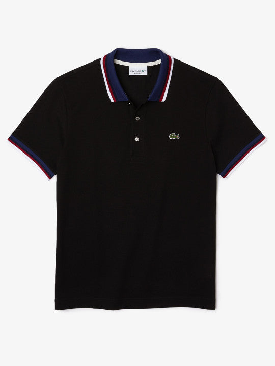 Lacoste Men Solid Polo Collar Cotton T-Shirt