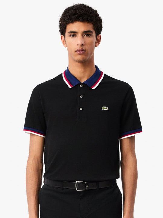 Lacoste Men Solid Polo Collar Cotton T-Shirt